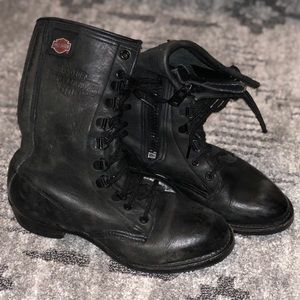Harley Davidson Black Leather Womens boots